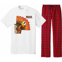 Thanksgiving Cute Turkey Moo IM A Cow Pajama Set