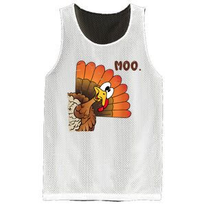 Thanksgiving Cute Turkey Moo IM A Cow Mesh Reversible Basketball Jersey Tank