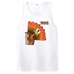 Thanksgiving Cute Turkey Moo IM A Cow PosiCharge Competitor Tank