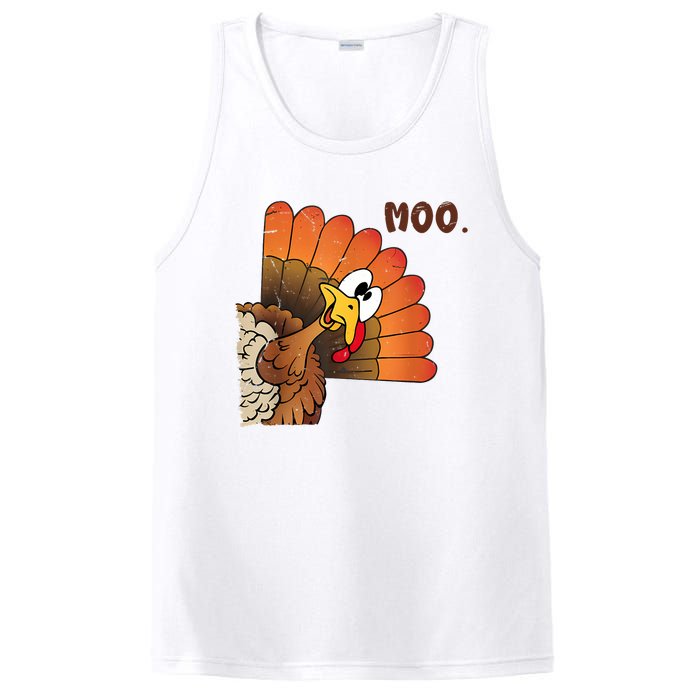 Thanksgiving Cute Turkey Moo IM A Cow PosiCharge Competitor Tank