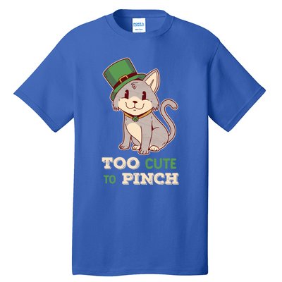 Too Cute To Pinch St Patricks Day Cat Irish Kitten Ireland Meaningful Gift Tall T-Shirt