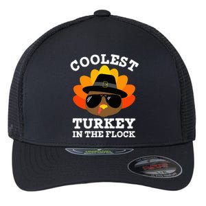 Thanksgiving Coolest Turkey Flexfit Unipanel Trucker Cap