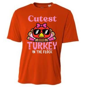 Thanksgiving Cutest Turkey Flock Cooling Performance Crew T-Shirt