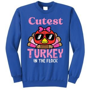 Thanksgiving Cutest Turkey Flock Tall Sweatshirt