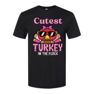 Thanksgiving Cutest Turkey Flock Softstyle CVC T-Shirt