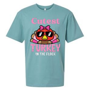 Thanksgiving Cutest Turkey Flock Sueded Cloud Jersey T-Shirt