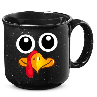 Thanksgiving Cute Turkey Face 15oz Campfire Ceramic Mug