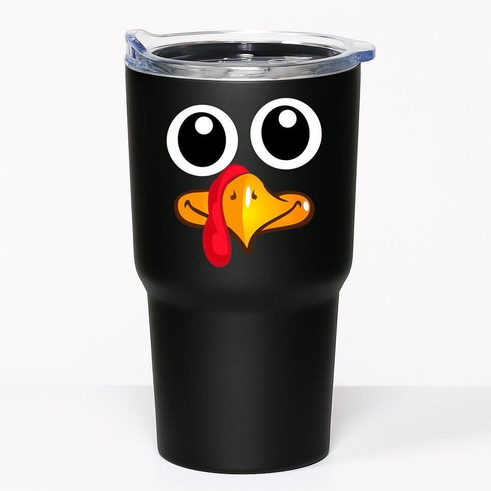 Thanksgiving Cute Turkey Face Tumbler
