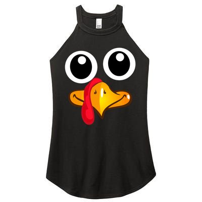 Thanksgiving Cute Turkey Face Women's Perfect Tri Rocker Tank