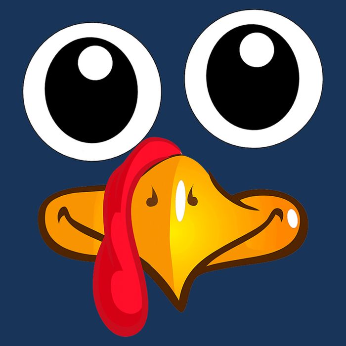 Thanksgiving Cute Turkey Face 7 Panel Mesh Trucker Snapback Hat
