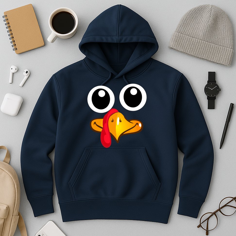 Thanksgiving Cute Turkey Face Hoodie