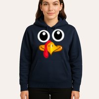 Thanksgiving Cute Turkey Face Hoodie