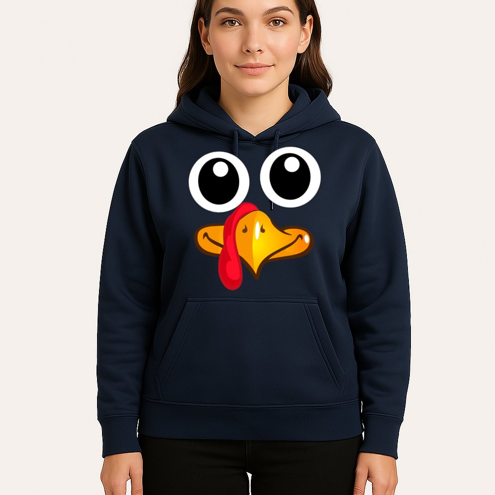 Thanksgiving Cute Turkey Face Hoodie
