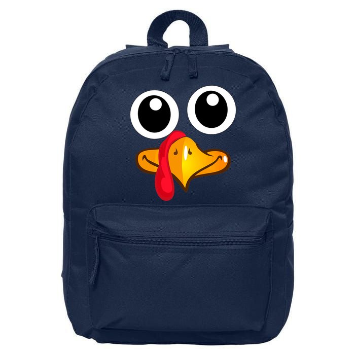 Thanksgiving Cute Turkey Face 16 in Basic Backpack