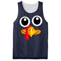 Thanksgiving Cute Turkey Face Mesh Reversible Basketball Jersey Tank