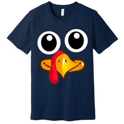 Thanksgiving Cute Turkey Face Premium T-Shirt