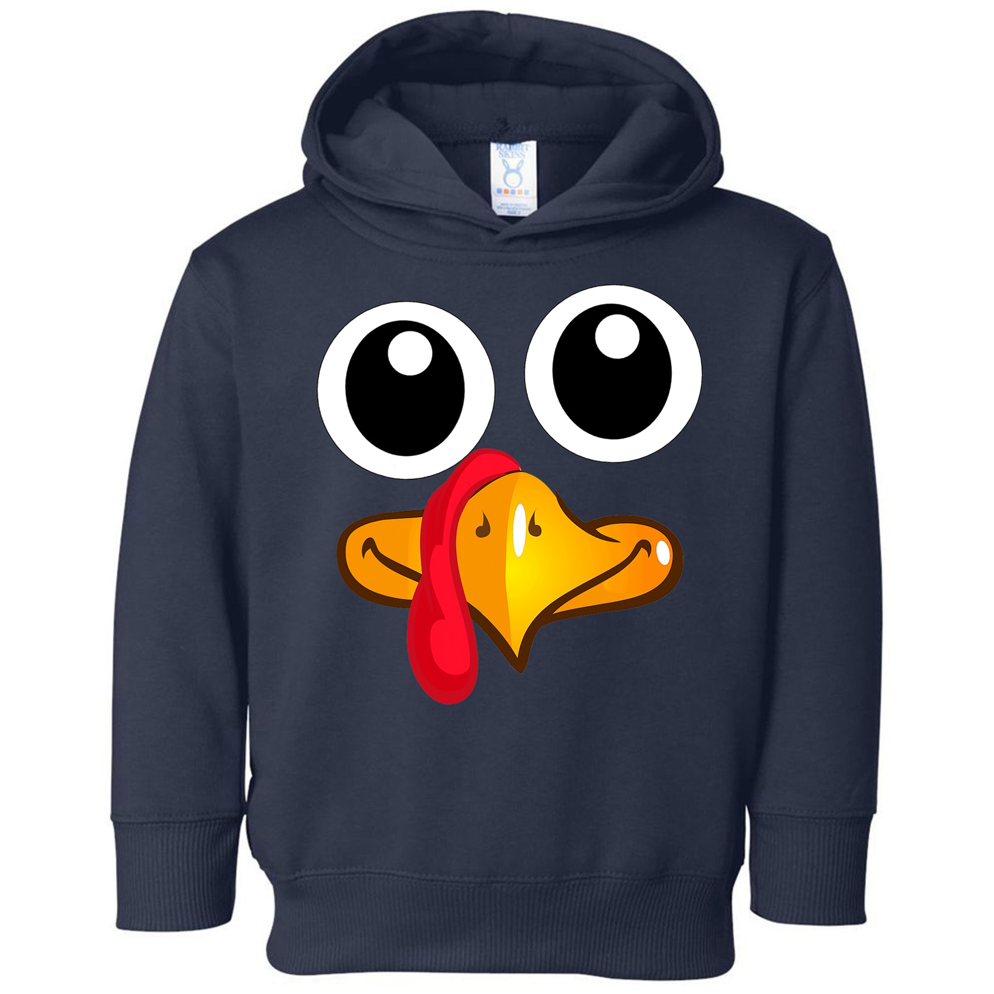 Thanksgiving Cute Turkey Face Toddler Hoodie