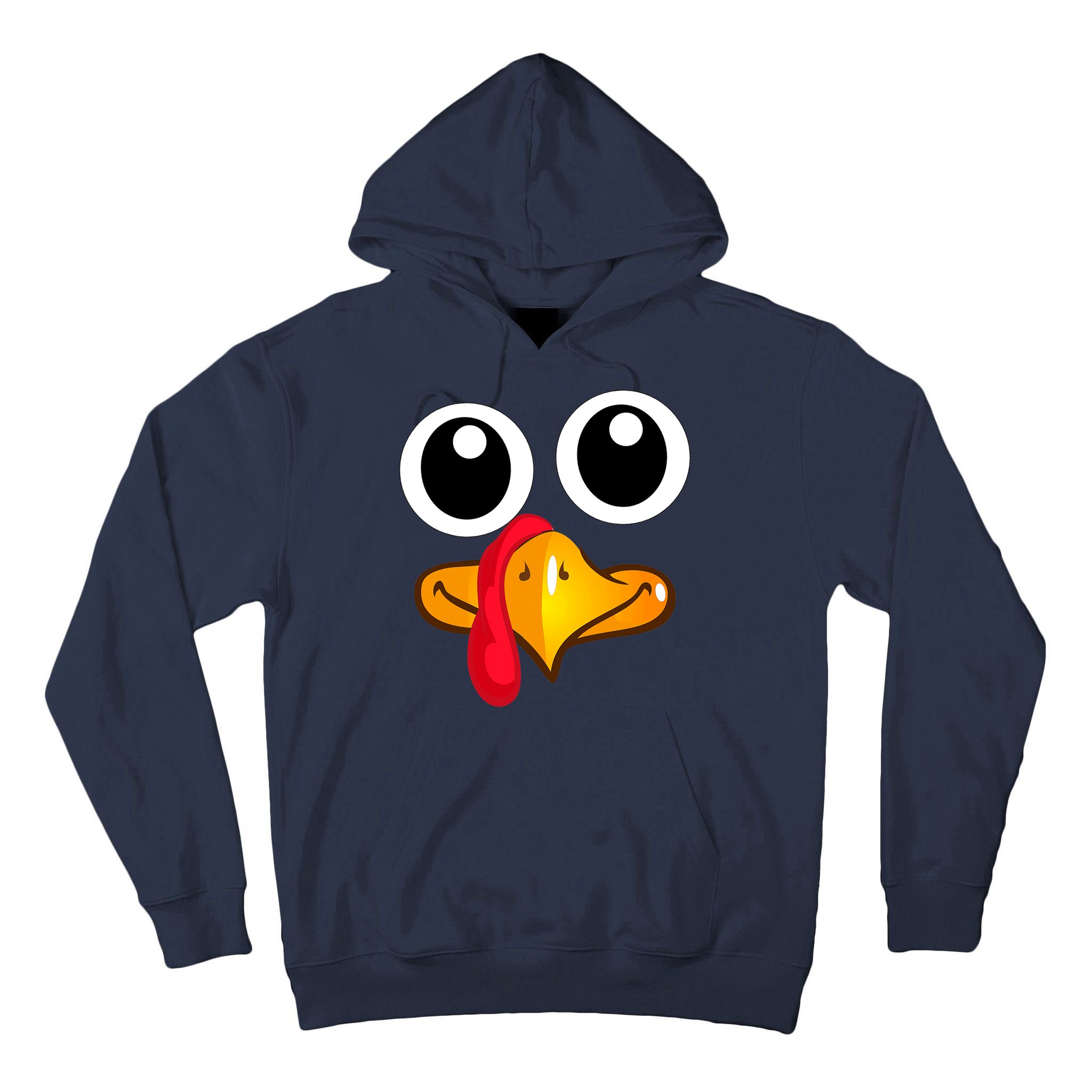 Thanksgiving Cute Turkey Face Tall Hoodie
