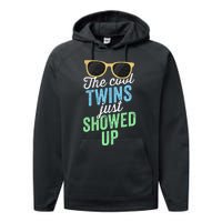 The Cool Twins Just Showed Up Sister Brother School Performance Fleece Hoodie