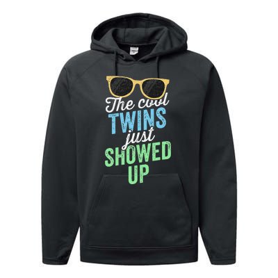 The Cool Twins Just Showed Up Sister Brother School Performance Fleece Hoodie