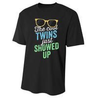 The Cool Twins Just Showed Up Sister Brother School Performance Sprint T-Shirt