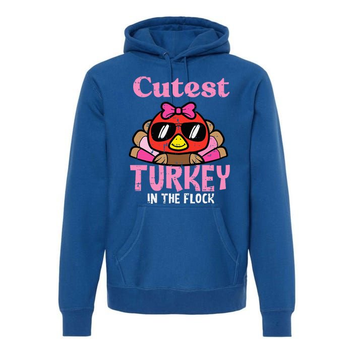 Thanksgiving Cutest Turkey Flock Premium Hoodie