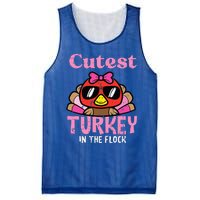 Thanksgiving Cutest Turkey Flock Mesh Reversible Basketball Jersey Tank