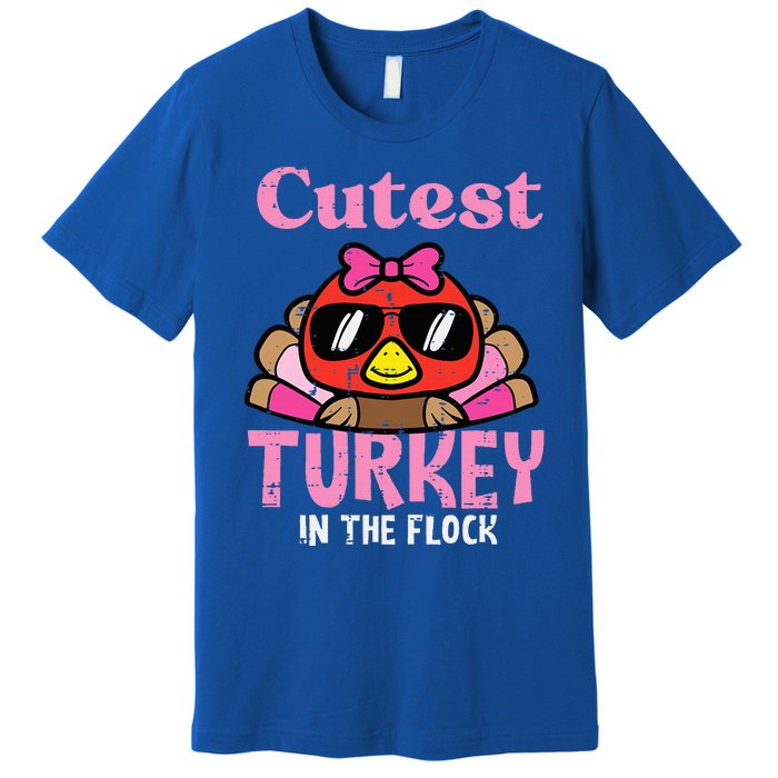 Thanksgiving Cutest Turkey Flock Premium T-Shirt