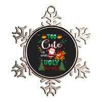 Too Cute To Wear Ugly Sweaters Christmas Metallic Star Ornament