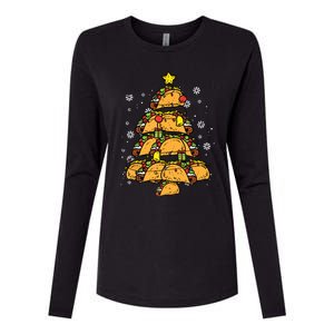 Taco Christmas Tree Xmas Mexican Food Womens Cotton Relaxed Long Sleeve T-Shirt