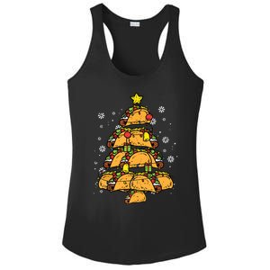 Taco Christmas Tree Xmas Mexican Food Ladies PosiCharge Competitor Racerback Tank