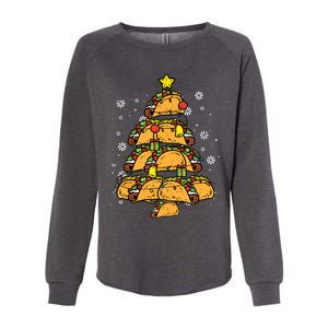 Taco Christmas Tree Xmas Mexican Food Womens California Wash Sweatshirt