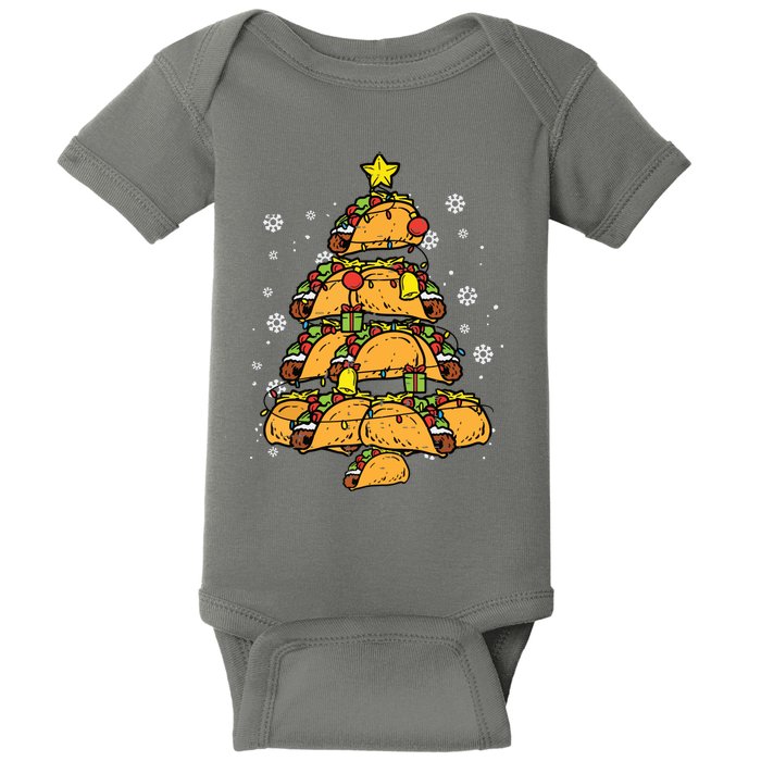 Taco Christmas Tree Xmas Mexican Food Baby Bodysuit