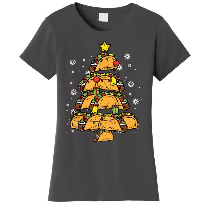 Taco Christmas Tree Xmas Mexican Food Women's T-Shirt