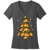 Taco Christmas Tree Xmas Mexican Food Women's V-Neck T-Shirt