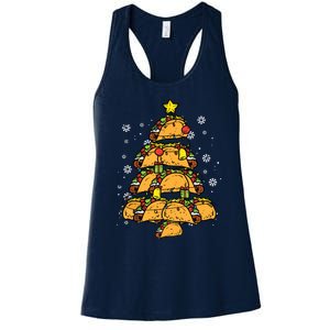 Taco Christmas Tree Xmas Mexican Food Women's Racerback Tank