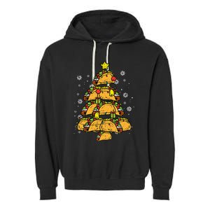 Taco Christmas Tree Xmas Mexican Food Garment-Dyed Fleece Hoodie