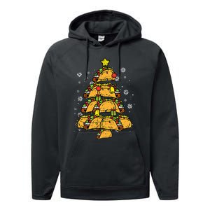 Taco Christmas Tree Xmas Mexican Food Performance Fleece Hoodie