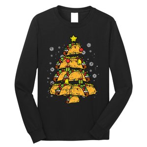 Taco Christmas Tree Xmas Mexican Food Long Sleeve Shirt