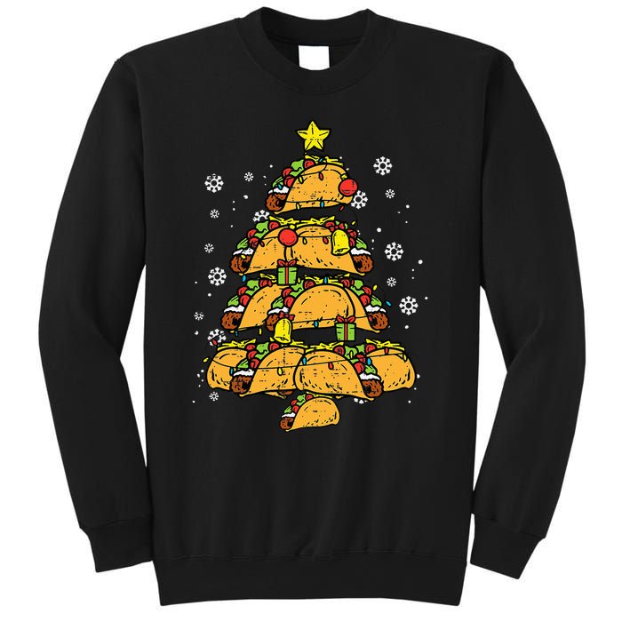 Taco Christmas Tree Xmas Mexican Food Sweatshirt