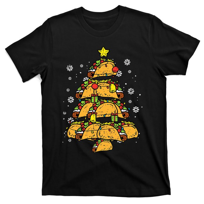 Taco Christmas Tree Xmas Mexican Food T-Shirt