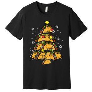 Taco Christmas Tree Xmas Mexican Food Premium T-Shirt