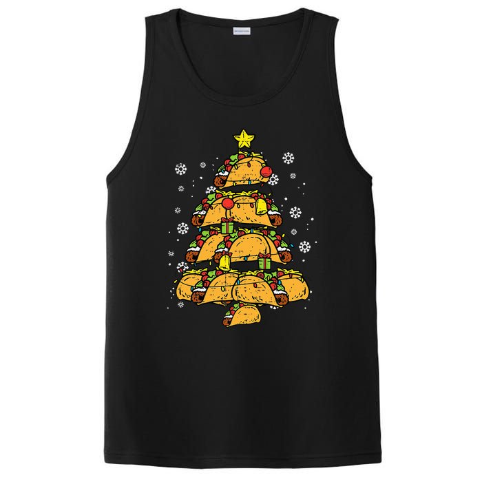 Taco Christmas Tree Xmas Mexican Food PosiCharge Competitor Tank