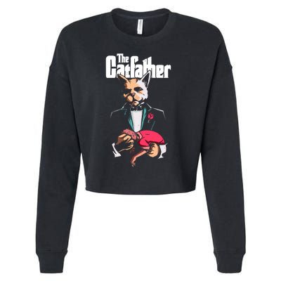 The Catfather Cropped Pullover Crew