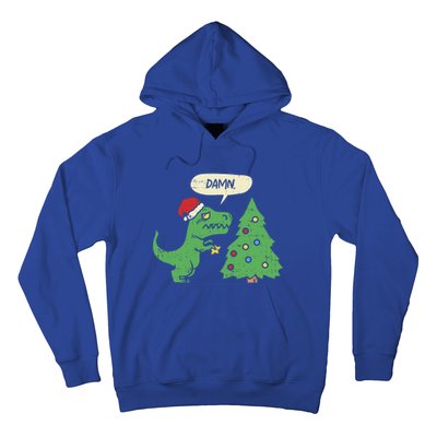 Trex Christmas Tree Damn Funny Dinosaur Gift Hoodie