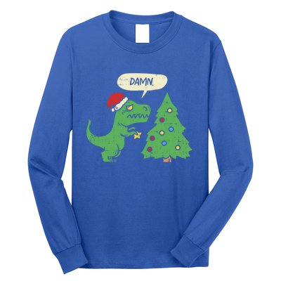 Trex Christmas Tree Damn Funny Dinosaur Gift Long Sleeve Shirt