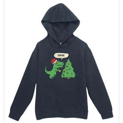 Trex Christmas Tree Damn Funny Dinosaur Gift Urban Pullover Hoodie