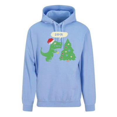 Trex Christmas Tree Damn Funny Dinosaur Gift Unisex Surf Hoodie