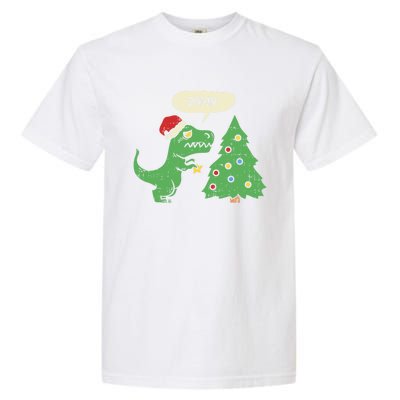 Trex Christmas Tree Damn Funny Dinosaur Gift Garment-Dyed Heavyweight T-Shirt