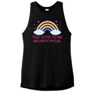 Too Cute To Be Neurotypical Rainbow Ladies PosiCharge Tri-Blend Wicking Tank